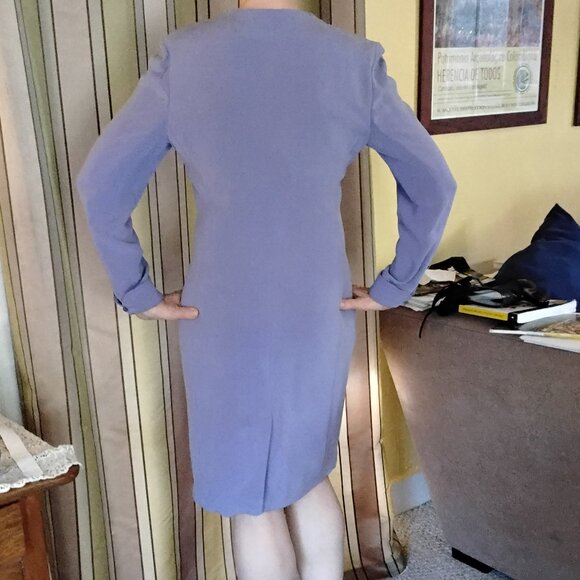 Lavender silk Dana Buchman dress size 6 - Picture 2 of 3